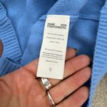 Diane Von Furstenberg  Blue Puff Sleeve Wool Cashmere Turtleneck Sweater SMALL Photo 3