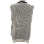 Brunello Cucinelli  Striped Sleeveless Top silk sz XL rhinestone v neck Photo 1