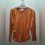 Athleta NWOT Orange V-Neck Long Sleeve Top Photo 4