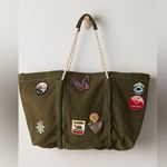Free people Women's Natural Been There Badge Tote Bag Green Photo 1