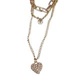 Paparazzi Layered Gold Chain Necklace with Crystal Heart Pendant Charm‎ Jewelry R -77 Photo 1