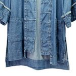 Soft Surroundings Denim Kimono Jacket Size S/M Blue Patchwork Cotton Made In USA Photo 4