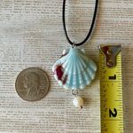 Handmade natural freshwater pearl & ceramic shell necklace🐚☀️🌊💦 Photo 4