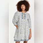 Marea casita dress Elegant Blue and White Patterned Mini Dress size S NWOT Photo 1