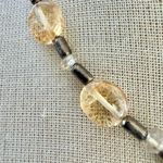 Sterling Silver Citrine & Quartz Beaded choker Necklace Photo 1