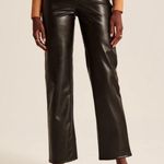 Abercrombie & Fitch Abercrombie Vegan Leather Ankle Straight Pant Photo 1