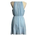 Crystal Doll  Mini Dress Womens M Blue Floral Eyelet‎ Sleeveless Fairy Dollette Photo 3