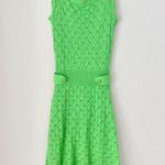 Lilly Pulitzer  Villa Mermaid Crochet Sweater Mini Dress Green Women's Size Small Photo 3