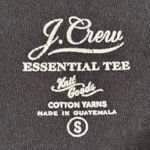 J.Crew EUC Essential Tee Womens Small V Neck Black Stretchy Casual Cotton Photo 1