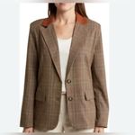 Steve Madden Oversize  Tan Plaid Women's Blazer Photo 4