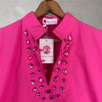 Caryn Lawn Rosemary Dress Gemstone Embellished Poplin Shirt‎ Tunic Dress O/S NWT Pink Size undefined Photo 4
