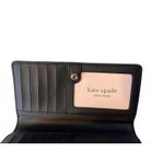 Kate Spade Staci Large Slim Bifold Wallet – Black Saffiano Leather (NWT) Photo 6
