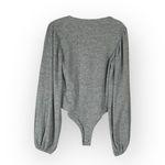 Pink Lily  Women's Size Medium Gray One Piece Balloon Sleeve Bodysuit Photo 1