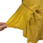 Akemi + Kin Tunic Dress Yellow Gold Slip Embroidery Bell Sleeve Size XL Extra La Photo 4