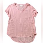 Cloth & Stone  V-Neck Short Sleeve Tee Round Hemline Size Small Photo 2