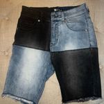 ‘Filthy wealth’ brand name original split denim shorts Black Size 26 Photo 0
