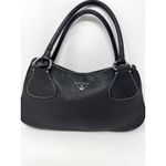 Prada Vitello Daino Black Pebbled Grained Leather Shoulder Bag with card Photo 1