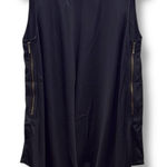 Vince Camuto Black Draped Zip Accent Sleeveless Top Size 10 Workwear Photo 0