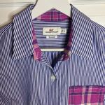 Vineyard Vines  Women’s Poplin Flannel Accents Combo Button-down Shirt W-279 Sz 4 Photo 1