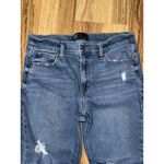 Gap Denim Womens Girlfriend Jeans Size 4 27 Distressed Dark Blue Photo 1