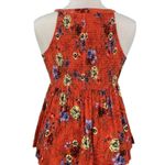 Torrid Boho Burnt Orange Floral Gauze Smocked Halter Top Photo 5