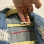 Essue  Blue Denim Moto Jacket Sz S Photo 5