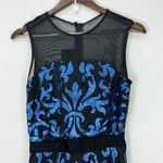 The Limited Sheath Dress 6 Black Blue Sequin Mesh Overlay Cocktail Party Glam Photo 1