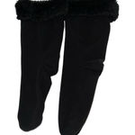 Capelli‎ Black Fur Topped Boot Liner Socks Photo 0