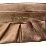Juicy Couture mini purse bag clutch wristlet gold pvc faux leather embosssed Photo 1