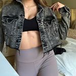 Cello Black Distressed Jean Jacket Photo 1