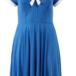 Unique Vintage Unique‎ Vintage Gwynnie Bee Contrast Trim Blue Dress, 4X Photo 0