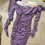 Oh Polly  purple mesh mini dress Photo 1
