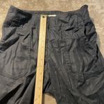 Maeve  Anthropologie Pants Womens 12 Wide Leg Black Flare High Rise Metallic Photo 4