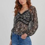 Prómesa Promesa Floral Print Blouse Black Large Photo 0