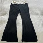 Edikted  Black White Contrast Fold Over Low Rise Flare Pants Leggings XL Photo 5