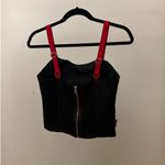 Hot Topic Black and Red Chain Corset Top Photo 2