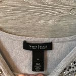 White House | Black Market WHBM Grey Beaded Collar Boatneck Sweater XS Photo 1