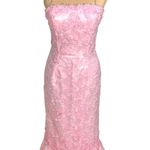 Jovani Beyond  Pink Embroidered Evening Gown 4 Lace-Up Corset Back Mermaid Prom Photo 2