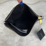 Forever 21 🫶🏼 NWT Black White Geometric Print Pencil Case Cosmetic Bag Gold Zipper Pouch Photo 8