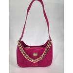 ALDO Barbie Pink Faux Leather Ruched Shoulder Bag Photo 11