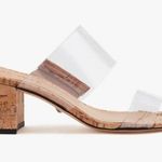Schutz  Clear Cork Block Heel Victorie Heels Photo 0