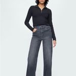 Gap Women's High Rise Wide Leg Jeans Black Size 4S Dark Wash Photo 7