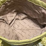 Isabella's Journey Green‎ Blue Floral Quilted Tote Bag Rope Handle EUC Yellow Photo 3