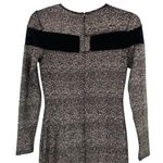 Shoshanna  Midnight Sparkly Gold and Black Bodycon Maxi Dress Gown Photo 7