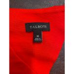 Talbots Red Sleeveless Fitted Jersey Dress Size 10 Holiday Party Christmas Photo 5