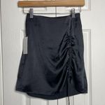 Wilfred NEW  Allusion Womens Silky Ruched Black Mini Skirt Size 2 Photo 0