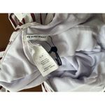 We Wore What NWT  Brooklyn White 1 Piece Striped Deep V Halter Neck Swimsuit Small Photo 7