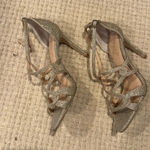 Jewel Badgley Mischka golden Strappy Heel Size 6.5 or 7 Gold Photo 2