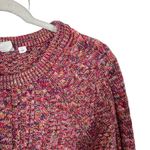 Gap  Womens Sz Small Rainbow Cable Knit Pullover Marled Chunky Textured Sweater Photo 3