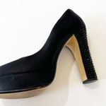 Michael Kors Michael Black Satin Peep Toe Platform Heels Size 8 Pleasers Studded Photo 10